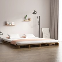 Pallet Bed Honey Brown 150x200 cm King Size Solid Wood - £124.69 GBP