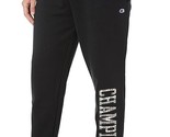 Champion Men&#39;s Powerblend Standard-Fit Logo on Leg Fleece Joggers Black-... - $29.99