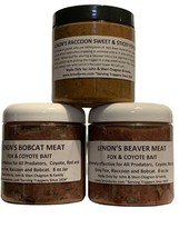 Lenon Lures -Trappers 3 Pack of Coyote, Bobcat , Fox and Raccoon Bait 8 oz Jars - £24.08 GBP