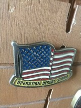 Belt Buckle Vintage Operation Desert Storm THE AMERICAN FLAG of the USA ... - $7.91