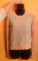 EUC Diane von Furstenberg Peach &amp; Cream Knit Sweater SZ P - £61.29 GBP
