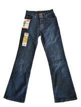 Wrangler Bootleg Jeans 14 Slim Boys Dark Wash High Rise Denim Casual Bot... - £12.34 GBP