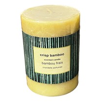 Crisp Bamboo NEW Pier 1 Imports 3&quot;x4&quot; Pillar Candle - £9.20 GBP