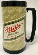 Thermo-Serv MILLER HIGH LIFE Vintage Beer Mug BLACK Retro Drinkware MADE... - $9.71