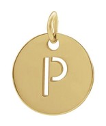Precious Stars 18K Yellow Gold-Plated Sterling Silver Initial P Disc Pen... - £22.12 GBP