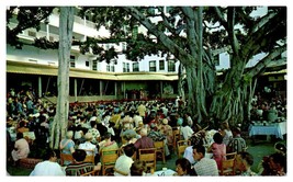 Moana Hotel Banyan Court famous Hawaii Calls broadcasts Waikiki Hawaii Postcard - £7.77 GBP