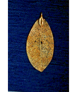 Vintage Gold Plated Natural Pippal Tree Leaf Pendant - €14,42 EUR