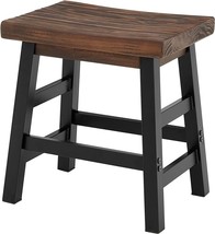 Pomona 20&quot; Reclaimed Wood Barstool With Metal Legs, Natural Farmhouse Style Bars - £164.56 GBP