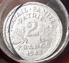 FULL ROLL(20) CIRCULATED LARGE FRANCE 2 FRANCS COINS~ALL PRE-1950 - $23.83