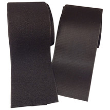 6&quot; Inch Wide x 1 Yard (3 Feet) BLACK Sew on Hook &amp; Loop Tape Set ~  - £10.97 GBP