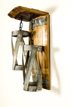 Wine Barrel Wall Sconce - Double Vitali - Made from retired CA wine barrels - $459.00