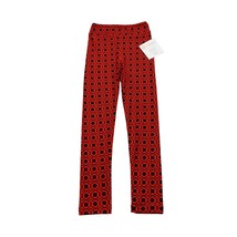 LulaRoe Pants Girls L Red Novelty Simply Stretchable High Waist Pull on ... - $19.78