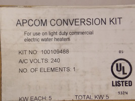 State Apcom 100109488 Water Heater 5kW 240V Conversion Kit - $75.00