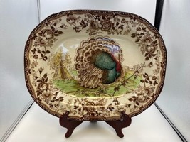 Royal Staffordshire TONQUIN Brown Multicolor TURKEY Serve Platter Claric... - $179.99