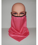 Adult Size Hot Pink Neck Gaiter With Earloops, Women, Unisex, Lightweigh... - £5.16 GBP