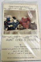 Osage County Quilt Factory Aunt Cora&#39;s Chair Pattern By Virginia Robetson - £7.76 GBP