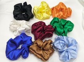 Pure Mulberry Silk 19 Momme Hair Scrunchie Handmade Hair Ties For Women - £7.98 GBP