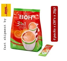BOH TEA 3 in 1 Instant Tea Mix ORIGINAL  6 Packs x (30&#39;s x 20g) shipment... - £108.17 GBP