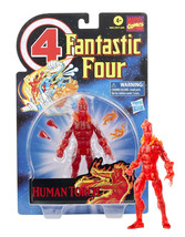 Marvel Legends Retro Fantastic Four Human Torch 6&quot; Figure Mint on Card - £14.24 GBP