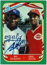 1987 Fleer Stickers Bo Jackson RC Signed Autographed Auto Baseball Card JSA COA! - £108.24 GBP