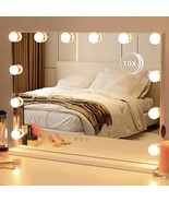 Amst Hollywood Vanity Mirror With Lights, Lighted Makeup Mirror With 12Pcs - £61.80 GBP