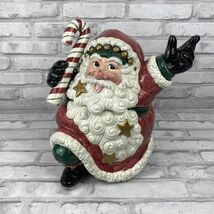 Fitz &amp; Floyd Essentials Snow Business Santa Claus Cookie Jar Canister Co... - $50.14