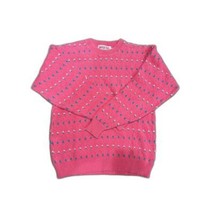 Retro 80&#39;s 90&#39;s American Eagle Outfitters for Her Sweater Pink Knit Desi... - $26.77