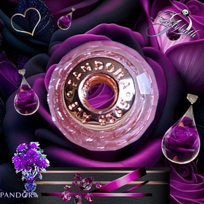 Pandora Sterling Silver Rose Gold Faceted Murano Glass Charm - 791068 US SELLER  Item image 2