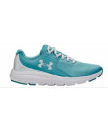 new UNDER ARMOUR girl's OUTHUSTLE PRINT running shoes 5Y 6Y blue Youth Sneakers - $44.90