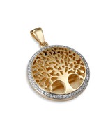 Tree of Life Pendant from Jerusalem Gold 14K Diamonds Jewelry by Anbinder - £633.62 GBP+