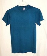 Kid&#39;s RUSSELL ATHLETIC medium blue-green, short-sleeve, youth t-shirt. S... - $1.99