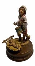Vintage 1990 Fontanini Little Drummer Boy Musical Figurine With Baby Jesus - £14.70 GBP