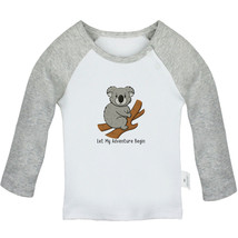 Let My Adventure Begin Funny Tops Newborn Baby T-shirts Infant Animal Koala Tees - £7.96 GBP+