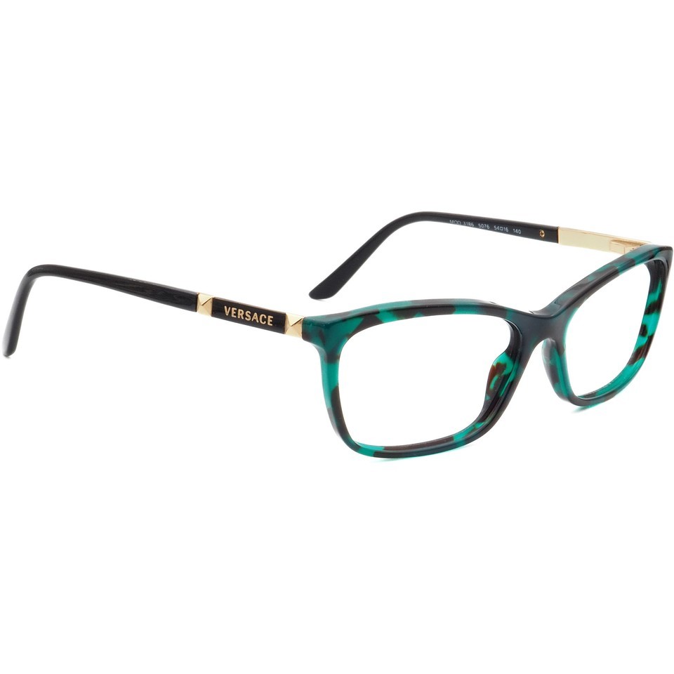 Versace Eyeglasses MOD.3186 5076 Green Havana/Black Rectangular Italy 54... - $99.99