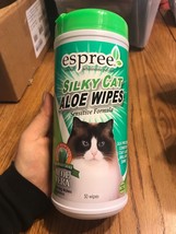 Espree Animal Products Silky Cat Aloe Wipes - 50 Count - Cleans and Cond... - £15.67 GBP