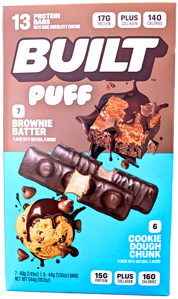 Built Bar Puff & Chunk Protein Bars Variety Pack 13 Count EXP 08/2026 Item image 2