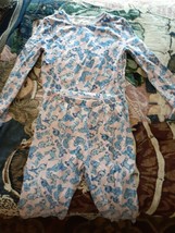 Lilly Pulitzer Girl Sammy Pajamas Ruff Night Dogs Pink Zanzibar Blue 14 PJs - £41.27 GBP