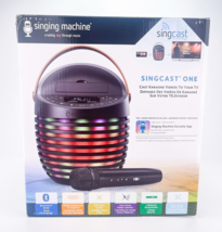 SINGCAST One Video Casting Karaoke System Bluetooth Light Show Voice Cha... - $87.03