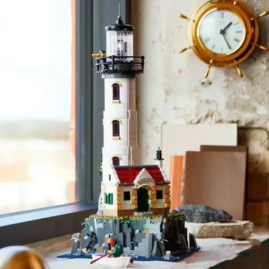 Electric Lighthouse Model Building Block Motorized Bricks Assembly KidsT... - $233.31 CAD