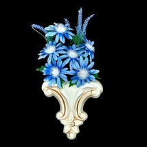 Vintage 1967 Miller Studio Single Chalkware Flower Holder Wall Hanging MCM Retro - £8.67 GBP