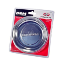 Magnetic Parts Tray 6&quot; Round Stainless Steel Scratch Resistant Rubber Coating - £19.98 GBP