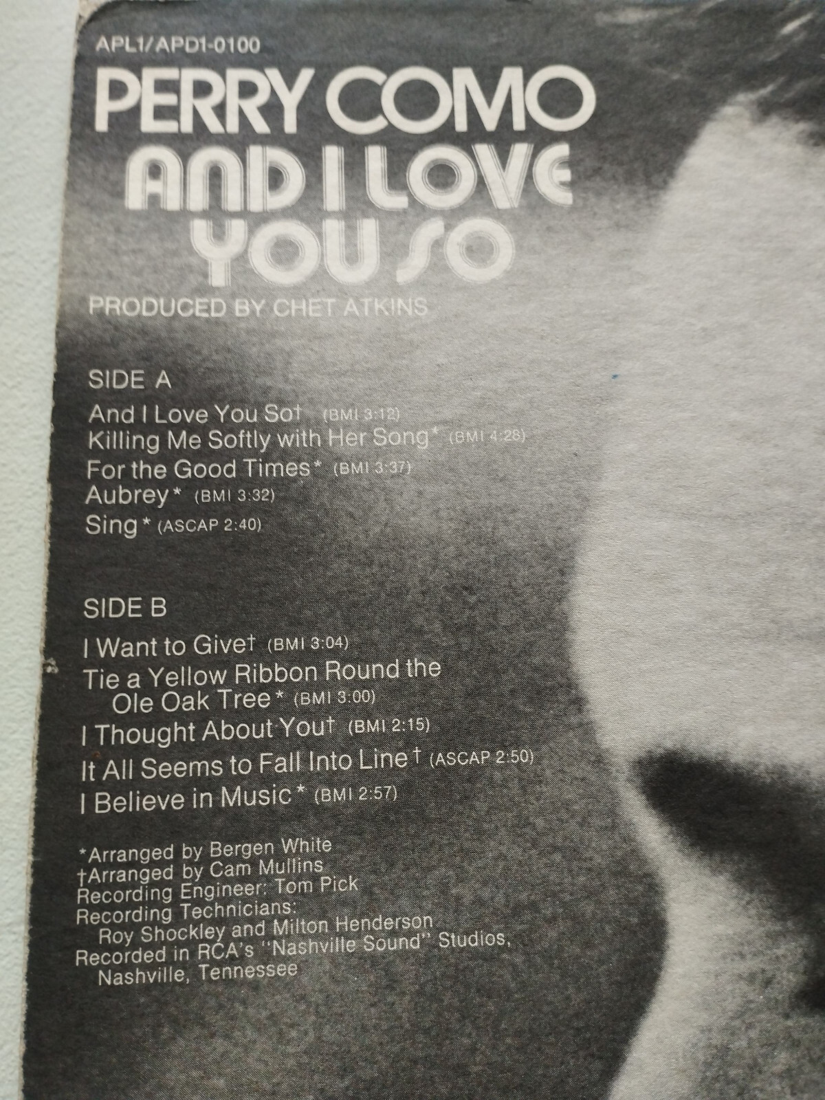 Perry como And I Love You So Rca USA Press 1973 - LP vinile 12 " VG/VG Item image 4