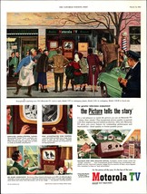 Nostalgic Original 1950&#39;s 1952 Print Ad Motorola TV The Picture Tells the Story - £19.31 GBP