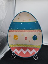 Temp-tations By Tara Old World  Easter Egg Hunt  Platter 14.5&quot;x11&quot; Sprin... - $22.95