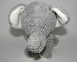 plush elephant gray cream velour ears feet knotted tail sewn eyes  - $10.39