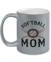 Mom Mugs Softball Mom Silver-M-Mug  - £14.29 GBP