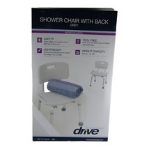 Drive Medical Bathroom Safety Shower Tub Bench Chair with Back, Gray - £10.11 GBP