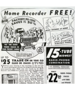 1941 Midwest Radio Phono Chassis Advertisement Vintage Electronics DWF23 - $24.99