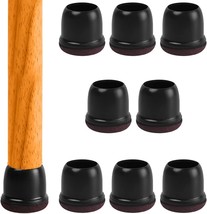 Black Silicone Chair Leg Floor Protectors with Felt, Chair Leg Caps, Sil... - $23.77