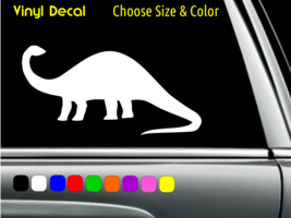 Apatosaurus Dinosaur Jurassic Park Decal Car Window Sticker CHOOSE SIZE COLOR - £2.22 GBP+